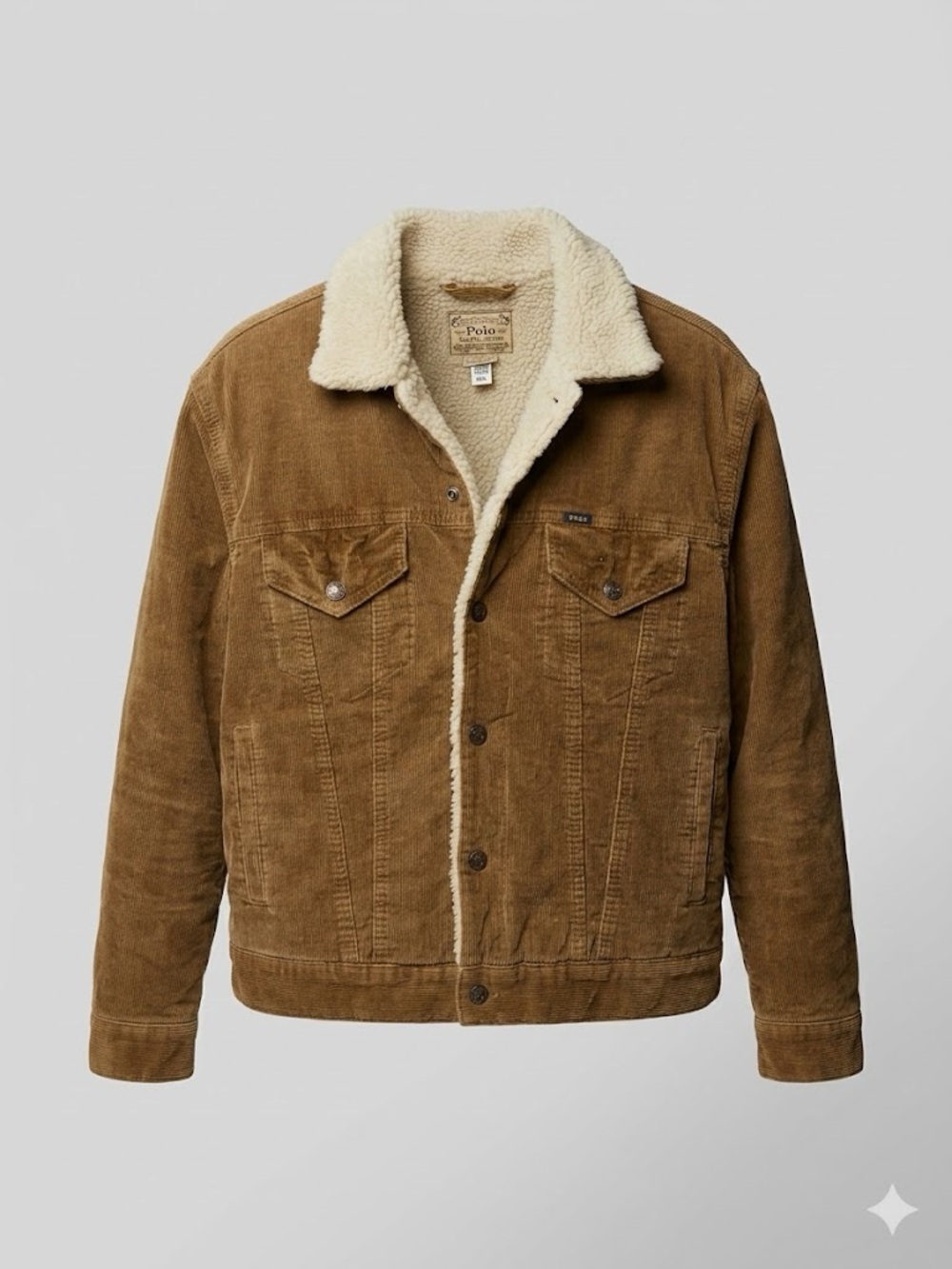 Polo Ralph Lauren Men's Fleece-Lined Corduroy Denim Trucker Jacket Size M